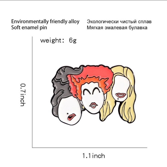 1 LEFT! Hocus Pocus Witch Witches Halloween Pin - Picture 10 of 10